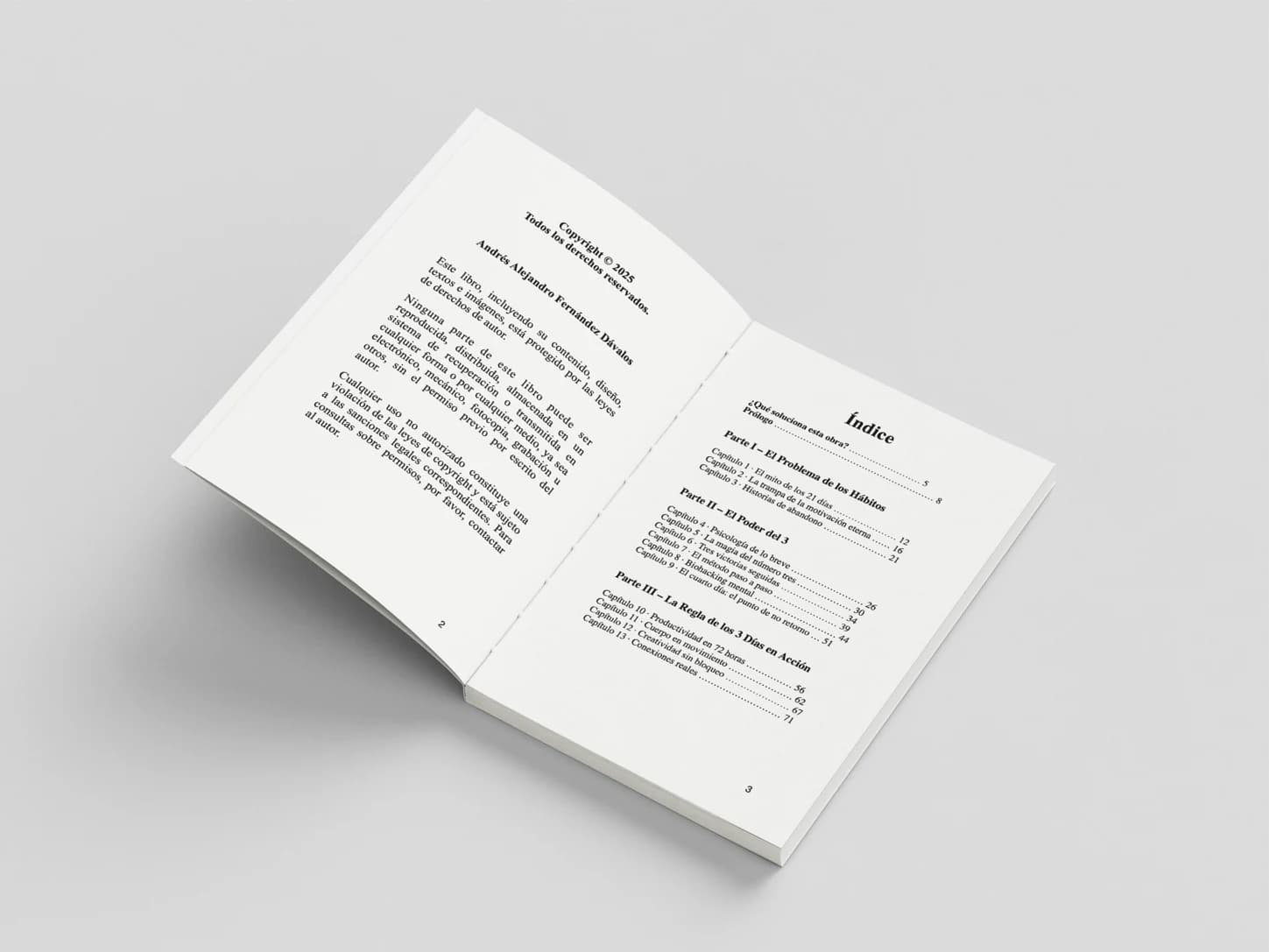 Inside the Spanish edition of The 3 Day Rule