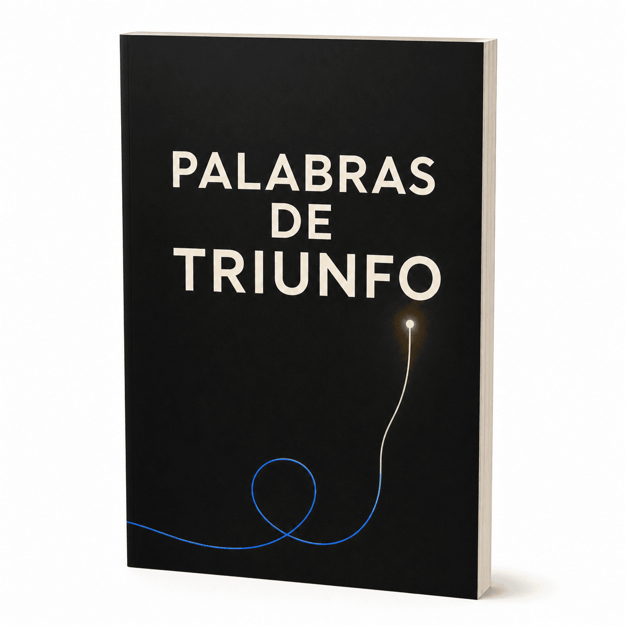 Ejemplar físico de Palabras de Triunfo sobre fondo blanco