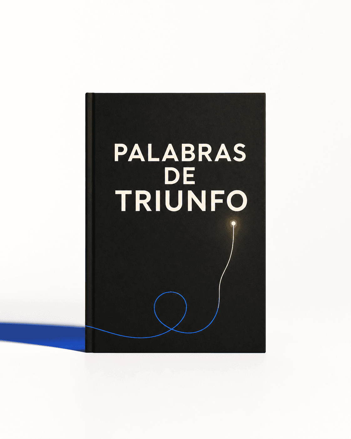 Palabras de Triunfo en un estudio blanco minimalista