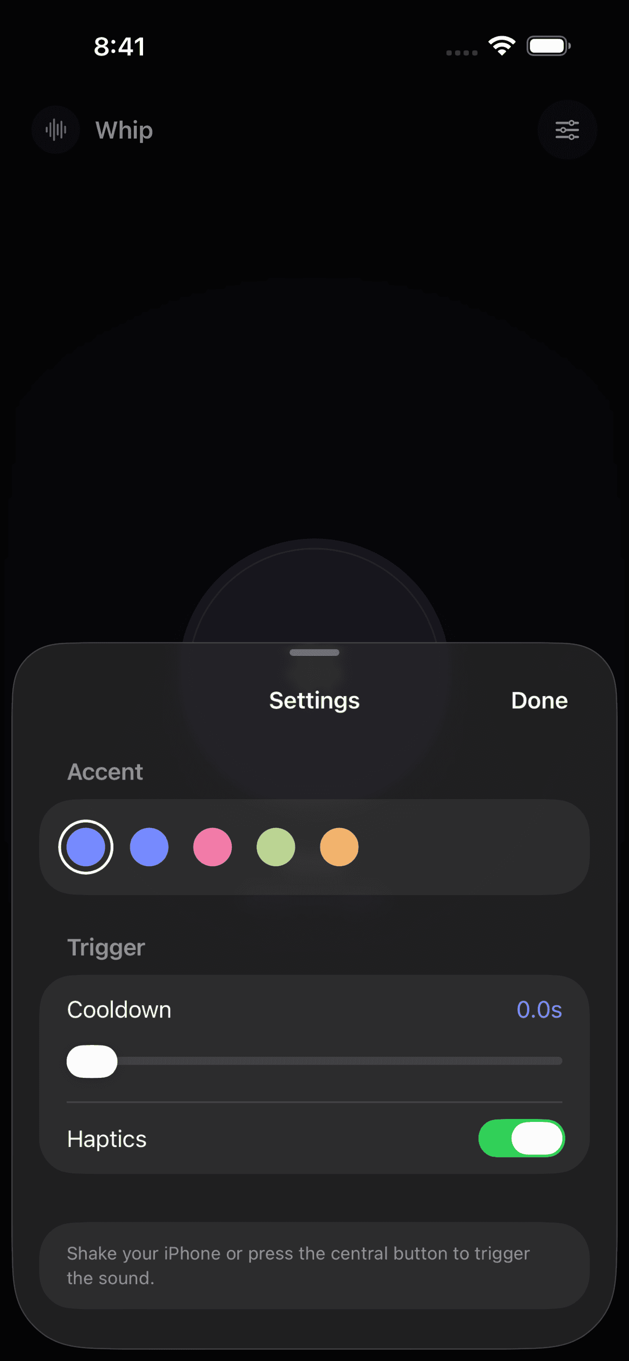 Whip en iPhone — A tu manera