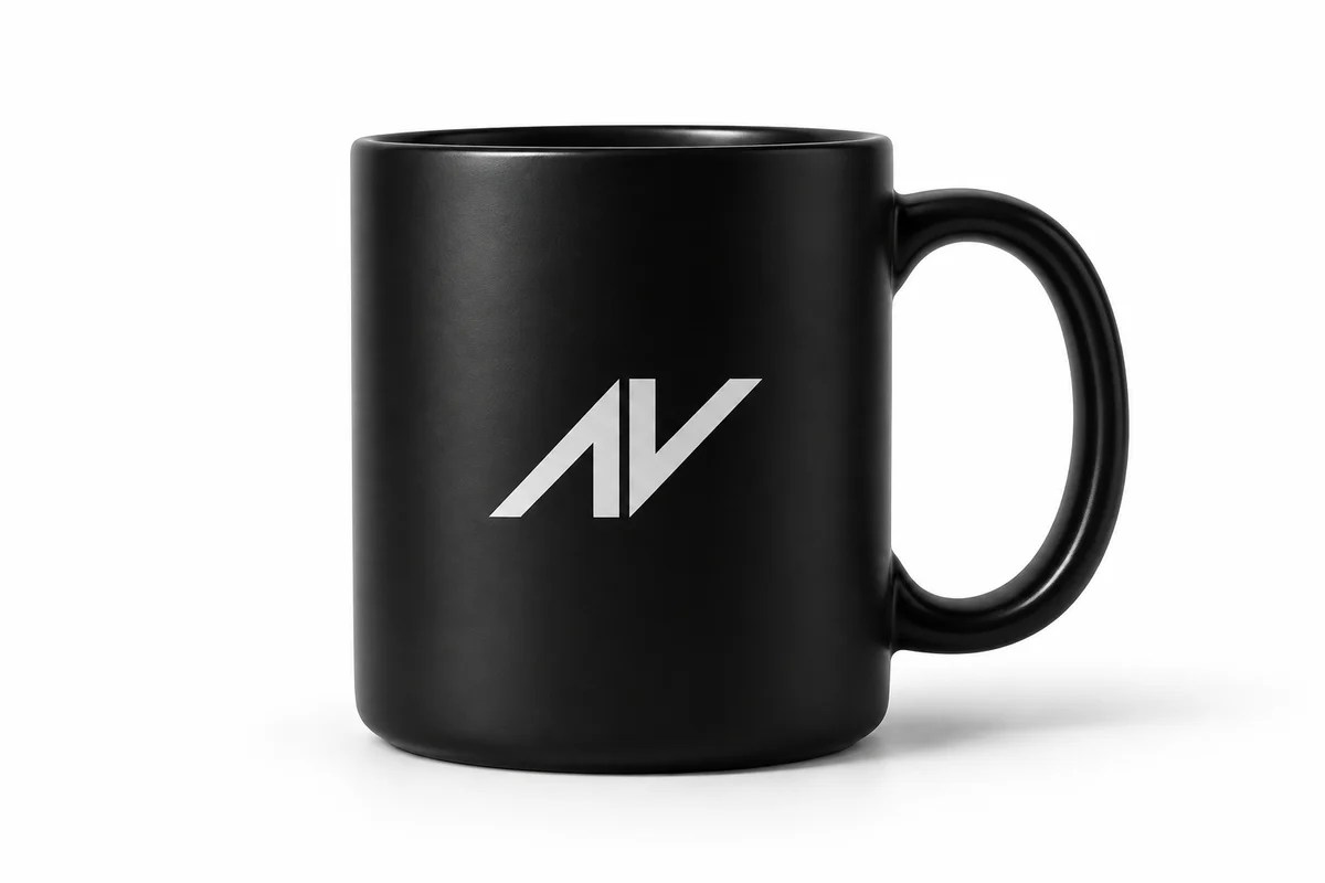 Ritual Mug, black with Andrés Alejandro monogram